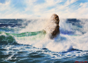 The Sea. 20in x 24in. SOLD