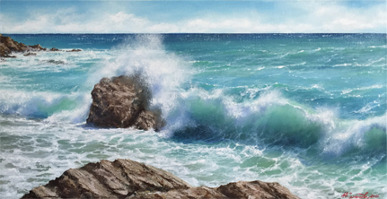 The Sea. 20in x 24in. SOLD